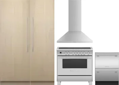 5 Piece Package Includes Refrigerator, Freezer, Range, Hood And Dishwasher